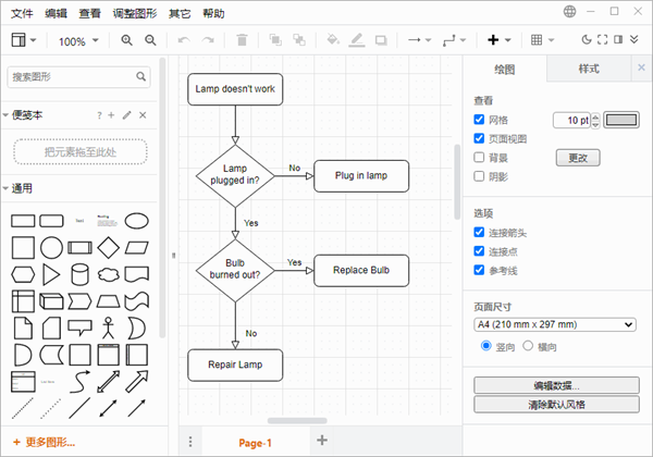 Draw.io Desktop 中文便携版：一款免费开源的绘制软件，拥有直观的界面