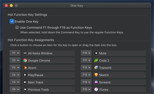 One Key破解版：一款无广告高效的快捷键设置软件，整合了各种常用功能